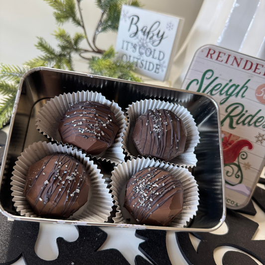 vintage tin with 4 espresso bombs