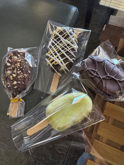 Cake Pop Sicle bourbon, pina colada, tequila lime and bourbon with pecans