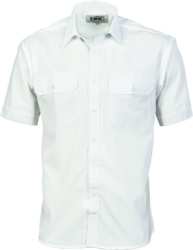 Polyester Cotton Work Shirt - Short Sleeve