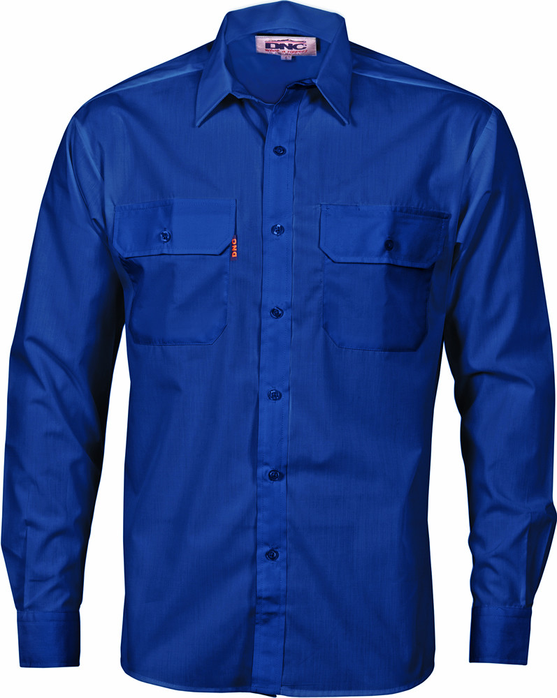 Polyester Cotton Work Shirt - Long Sleeve
