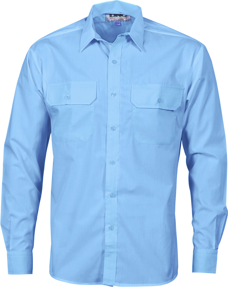 Polyester Cotton Work Shirt - Long Sleeve