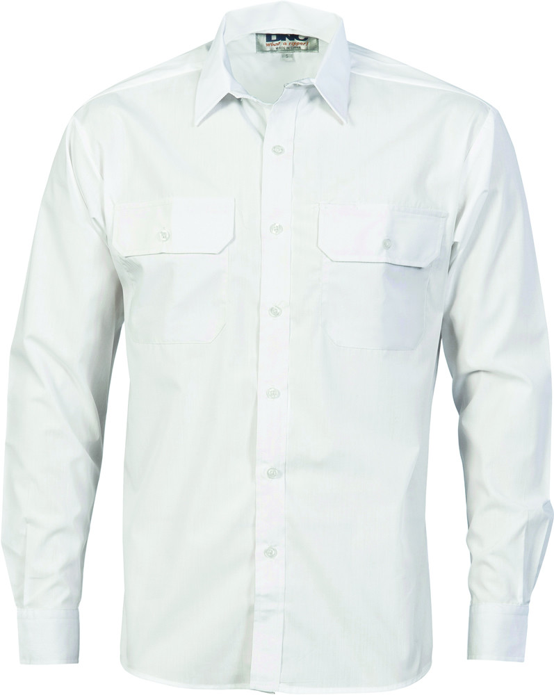Polyester Cotton Work Shirt - Long Sleeve