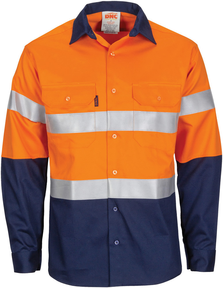 Patron Saint Flame Retardant 2 Tone Closed Front Cotton Shirt with 3M F/R Tape - L/S