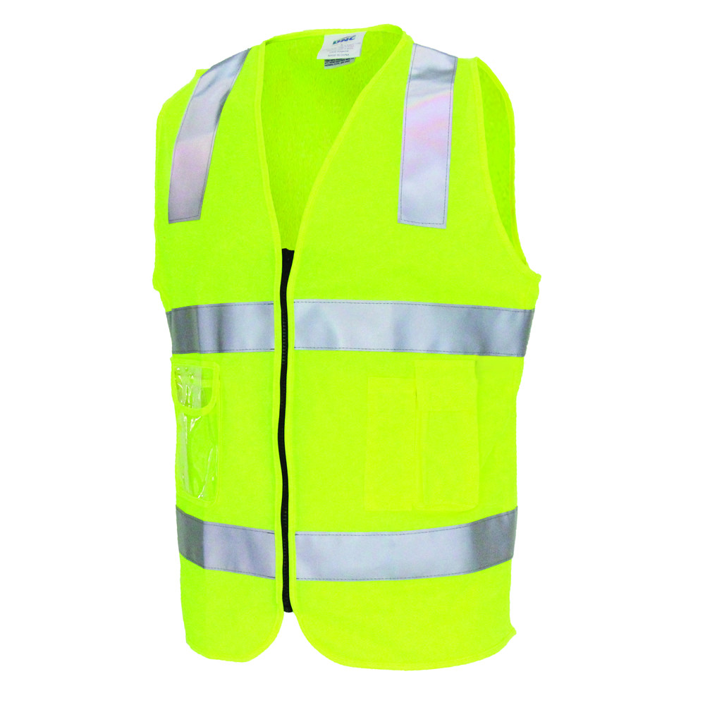 Day/Night Side Panel Safety Vest with Generic R/Tape