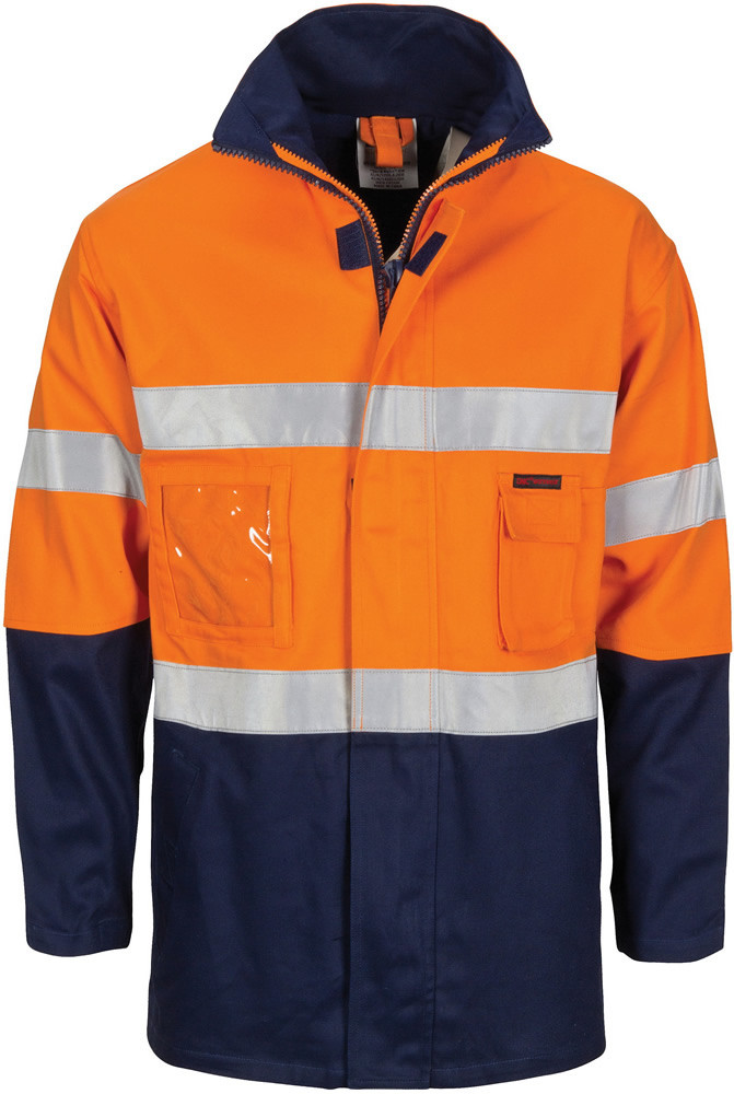 Hi Vis Cotton Drill 2 in 1 Jacket with Generic Reflective R/Tape