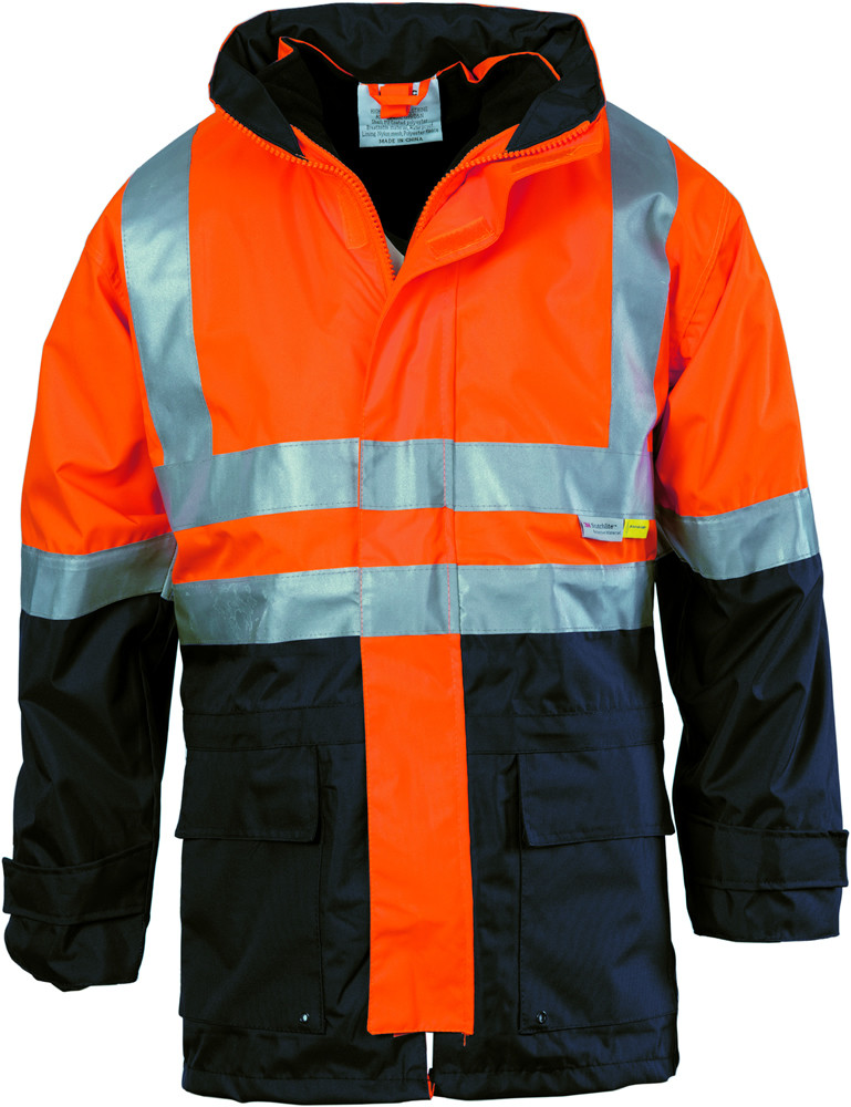 Hi Vis 4 in 1 Two Tone Breathable Jacket with Vest and 3M R/Tape