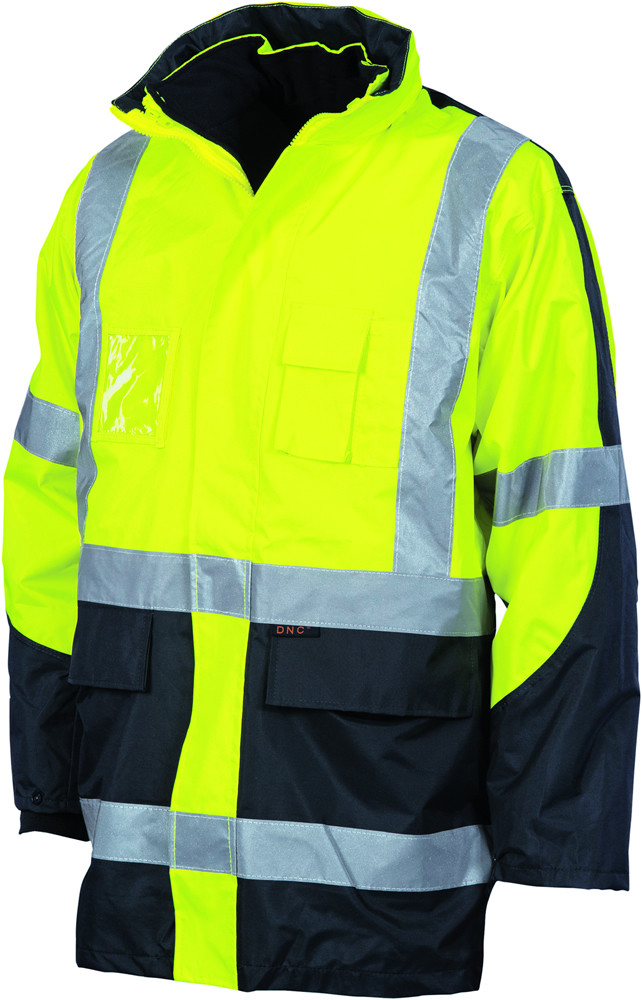 Hi Vis Cross Back Two Tone D/N 6 in1 Contrast Jacket (Outer Jacket and Inner Vest can be sold separately)