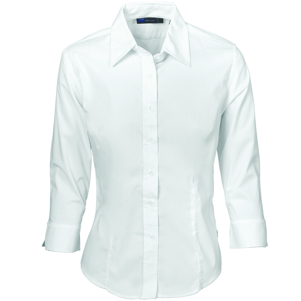 Ladies Polyester Cotton Shirt - 3/4 Sleeve