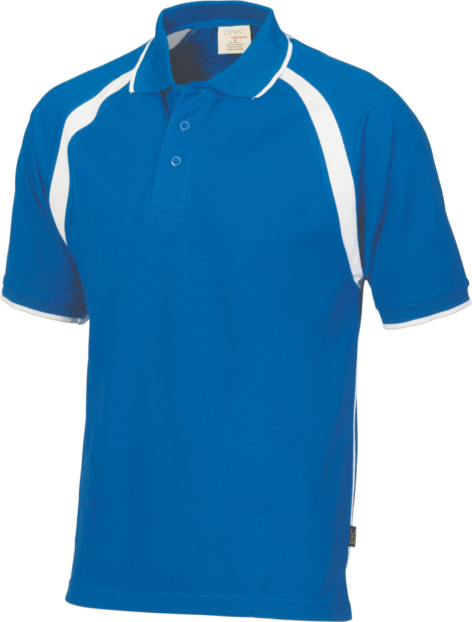 Kids Poly/Cotton Contrast Raglan Panel Polo