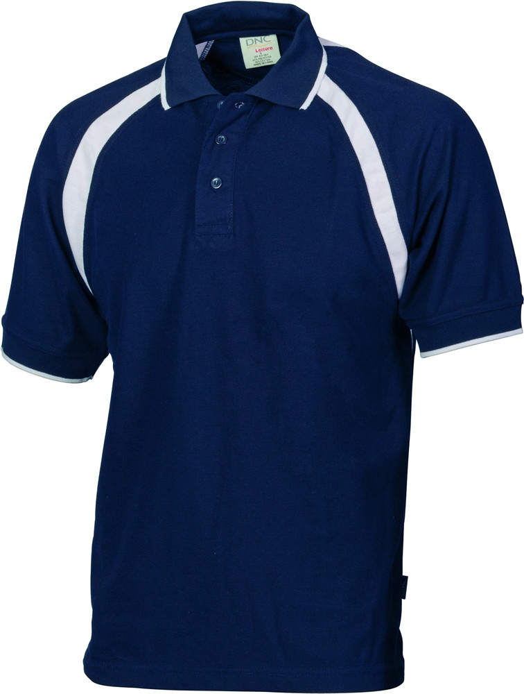 Kids Poly/Cotton Contrast Raglan Panel Polo