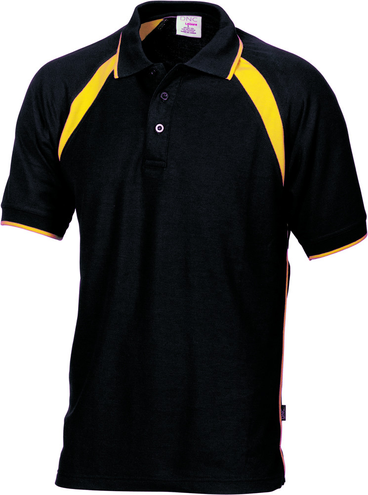 Kids Poly/Cotton Contrast Raglan Panel Polo