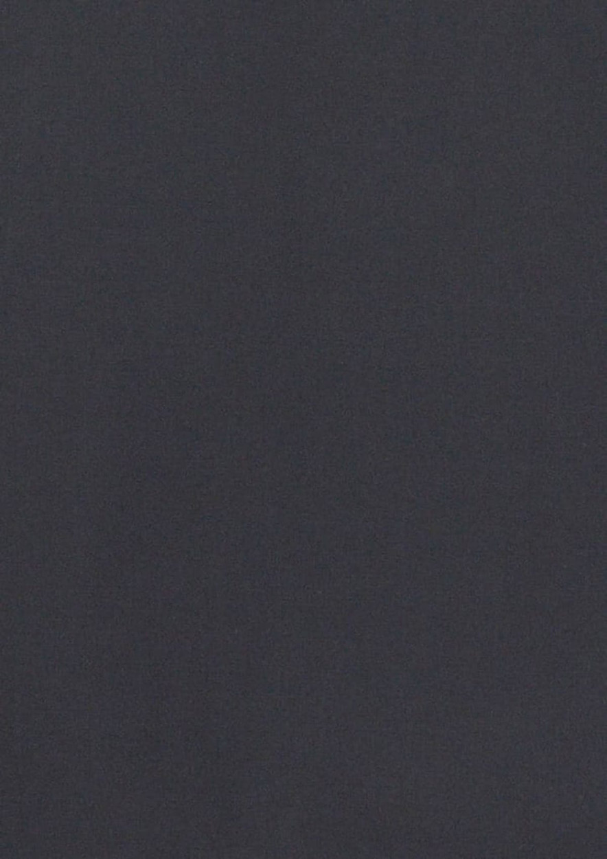 A black short sleeve button-up shirt featuring a logo. The fabric appears smooth and lightweight.