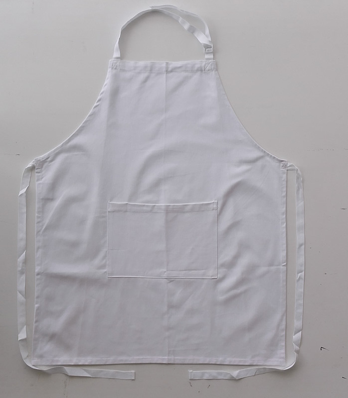 Cotton Drill Full Bib Apron - With Pocket