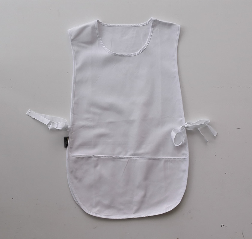 Cotton Drill Popover Apron - With Pocket