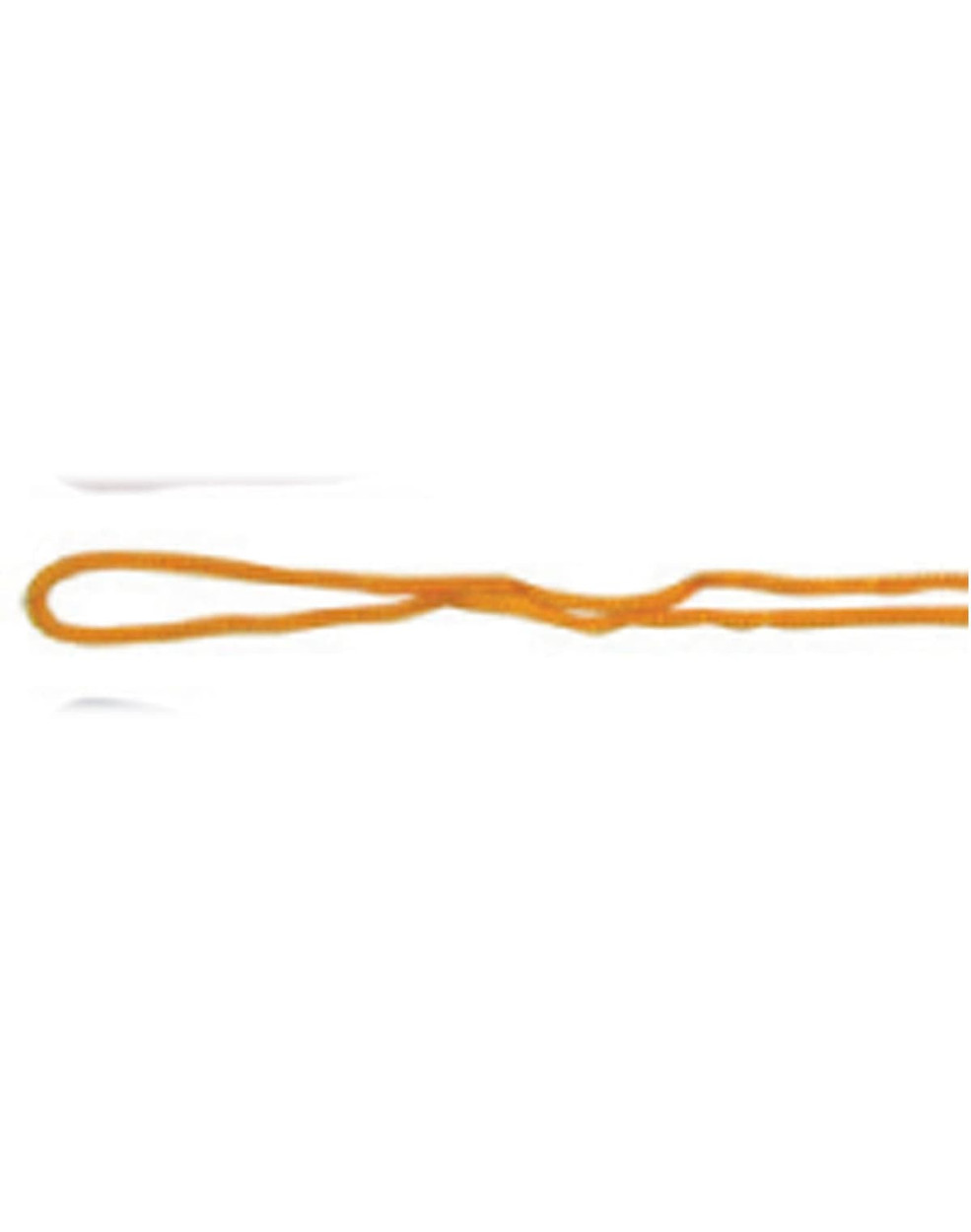 An orange chin strap breakaway clip with a looped design, featuring a simple, slender form.