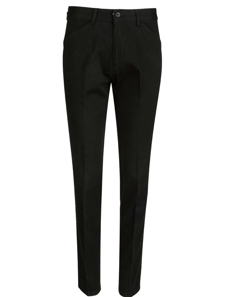 Ladies' Boston Chino Pants in black, featuring a tailored fit and classic styling. Includes a logo.