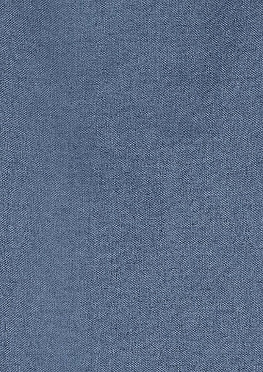A textured fabric swatch featuring a medium blue colour, suitable for a shirt. The material looks soft and versatile.