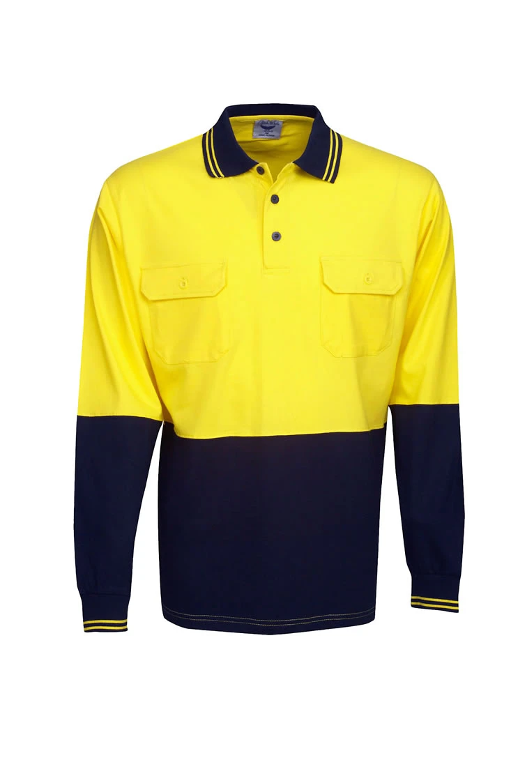 100% Cotton Hi Vis Polo Long Sleeve