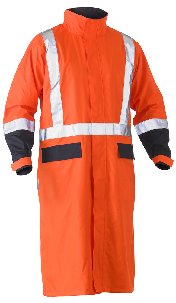 Taped Hi Vis Long Rain Coat