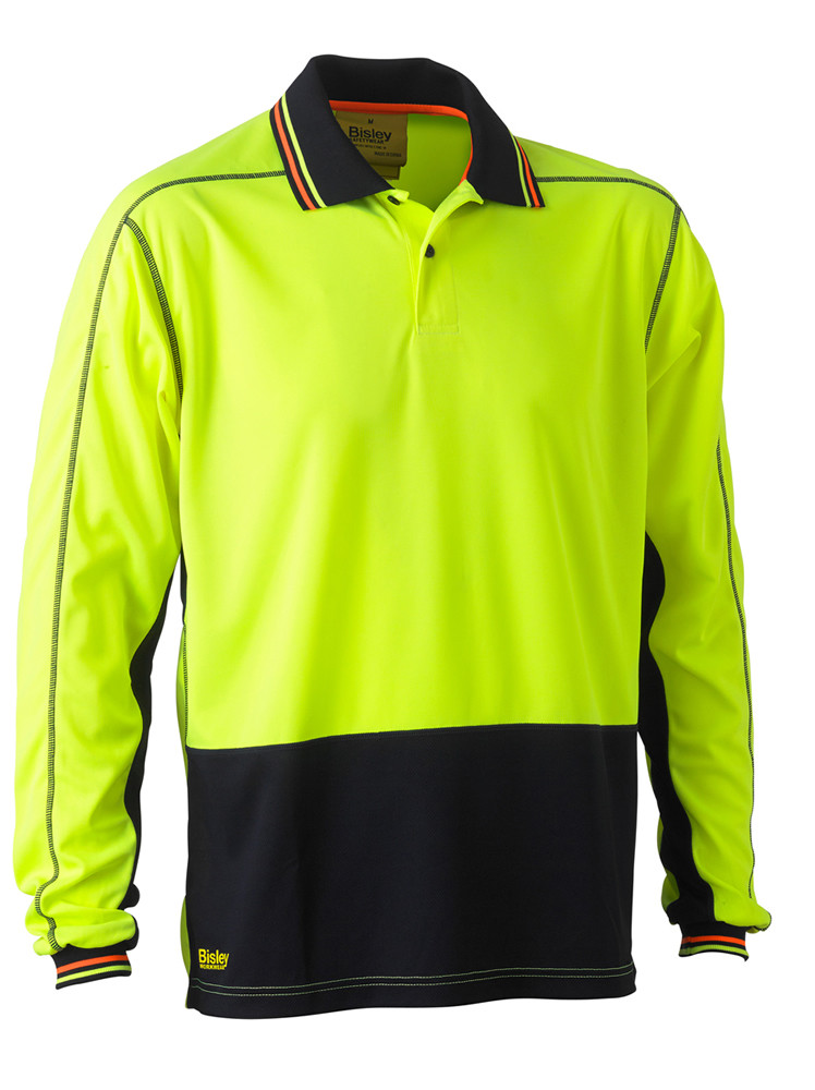 Hi Vis Polyester Mesh Polo L/S