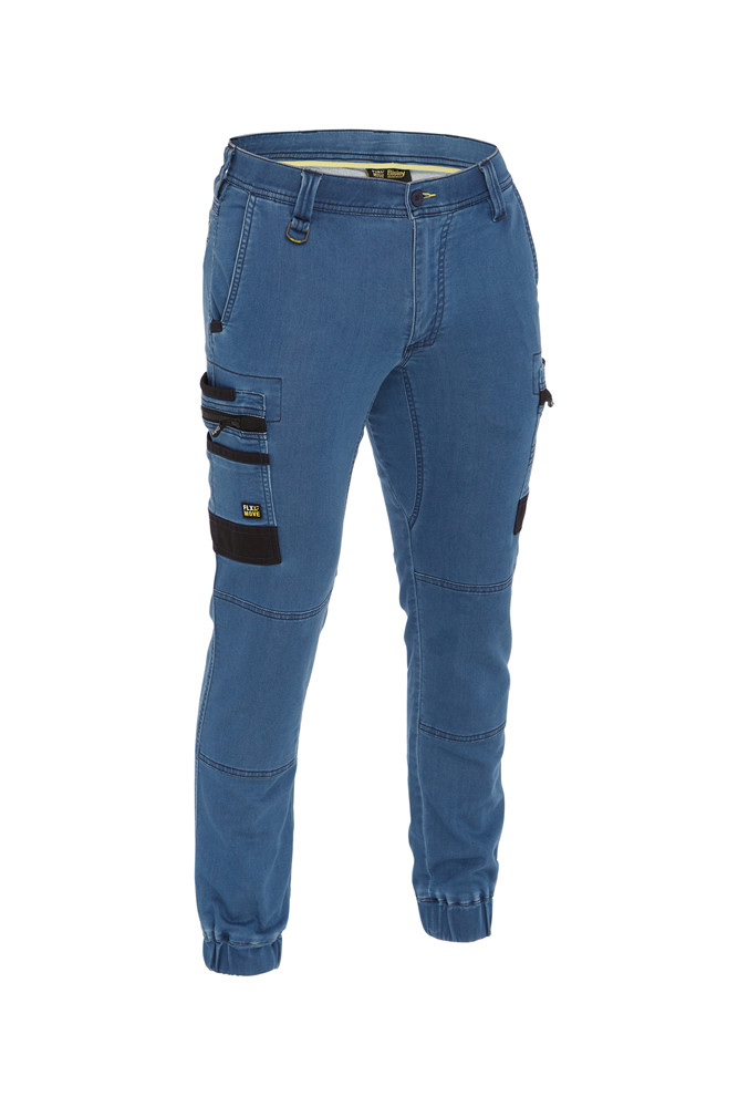 Flx and Move Stretch Denim Cargo Cuffed Pants