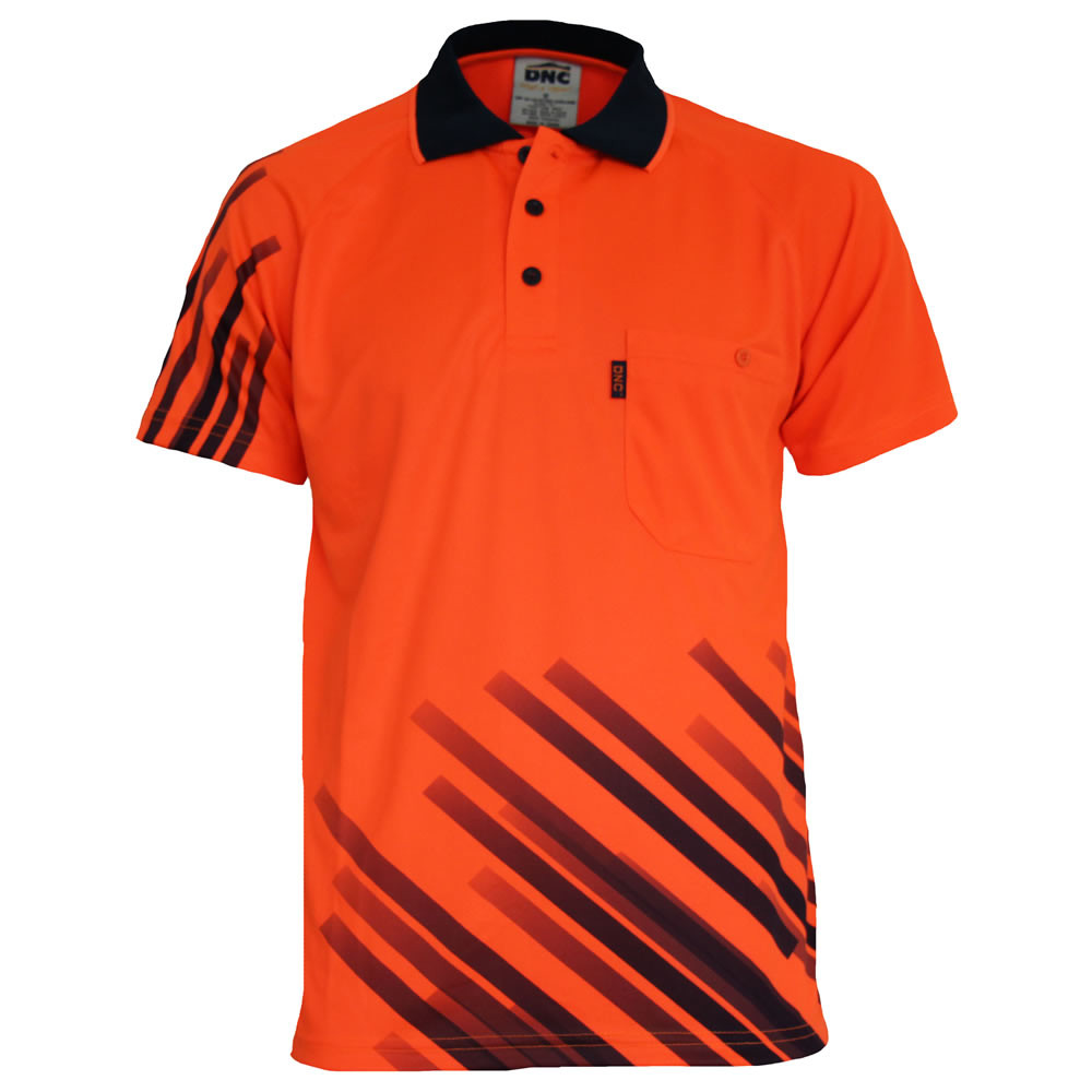 Hi Vis Sublimated Stripe Polo