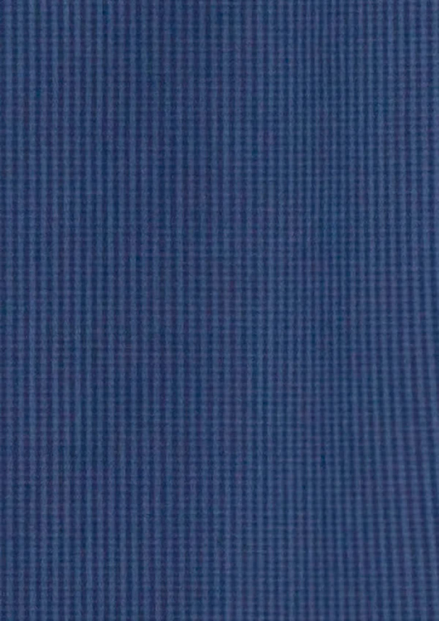 A fabric swatch in a micro check pattern, featuring shades of dark blue.