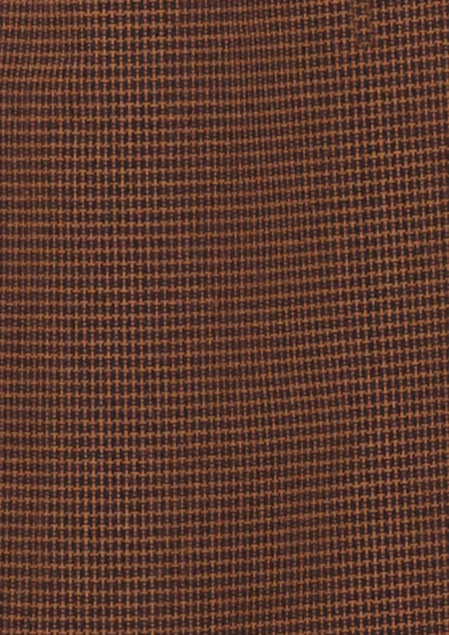 A textured fabric in a warm brown tone, featuring a grid pattern. The material is suitable for button-up shirts.