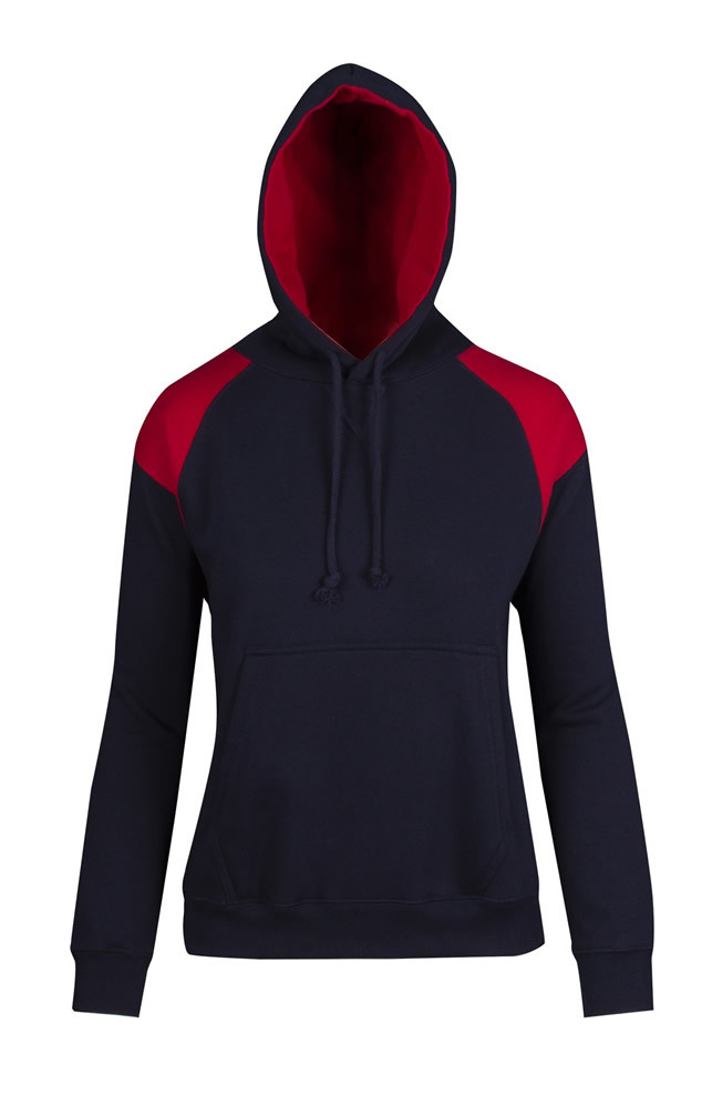 Ladies/Juniors Shoulder Contrast Panel Hoodie