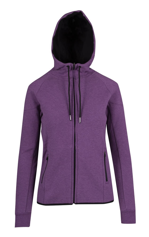 Ladies/Junior 320gsm Soft Cotton/Bonded Polar Fleece Hoodie