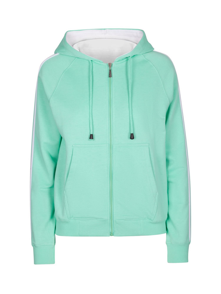 Ladies/Junior Stripe Sleeves Hoodies