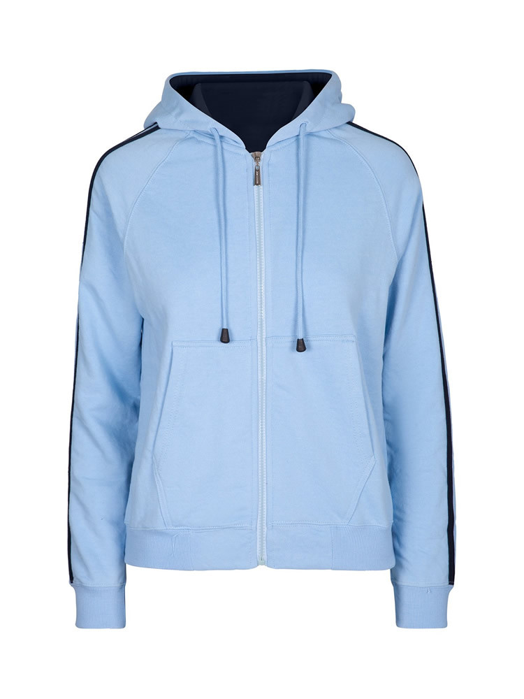 Ladies/Junior Stripe Sleeves Hoodies