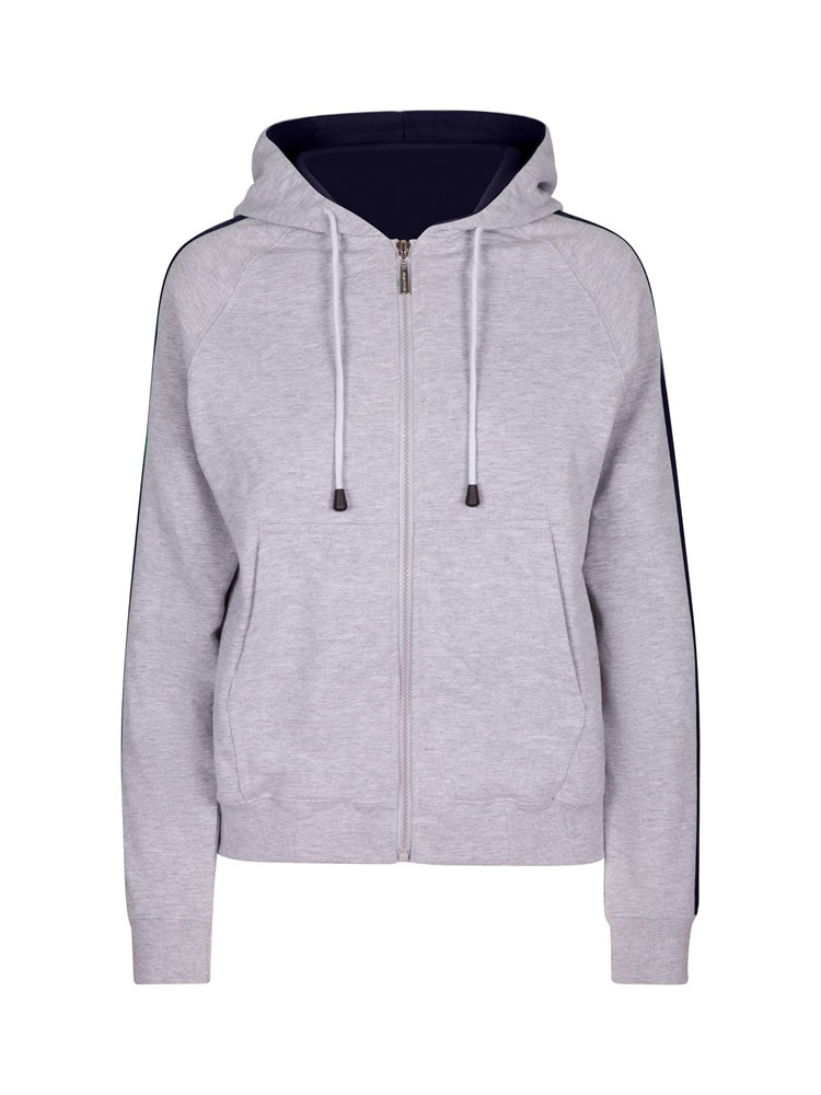 Ladies/Junior Stripe Sleeves Hoodies