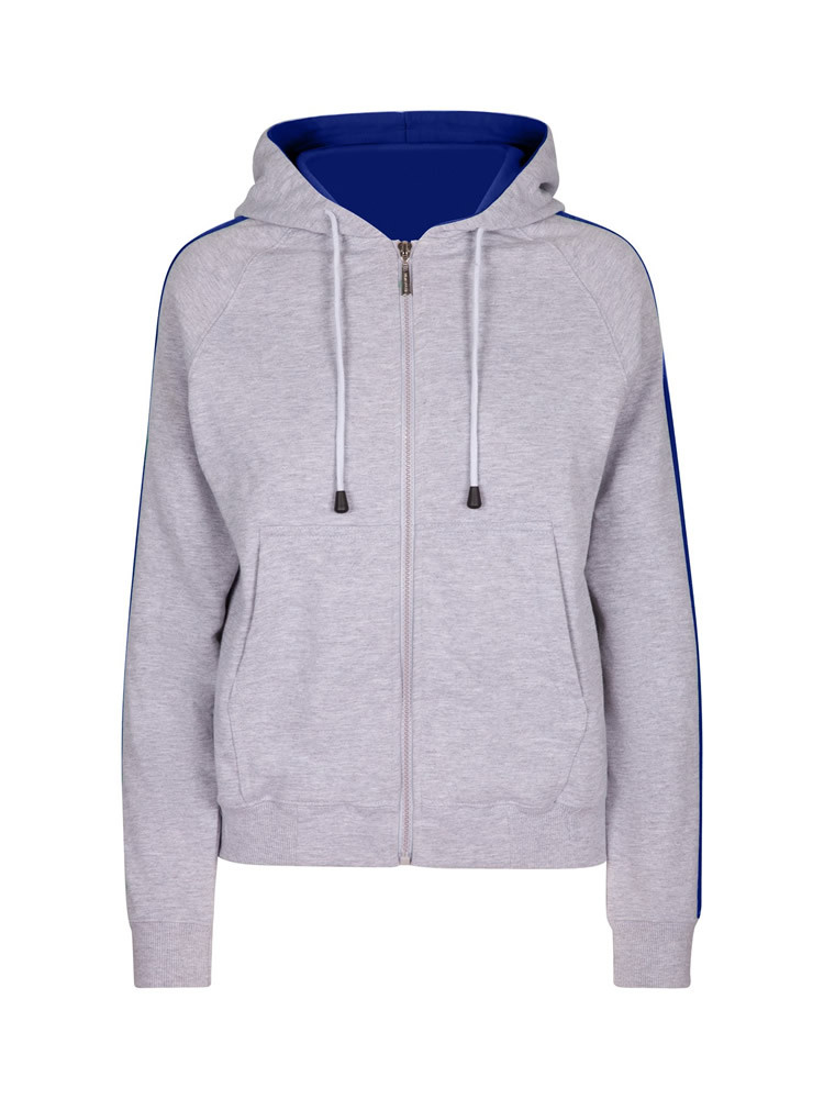 Ladies/Junior Stripe Sleeves Hoodies