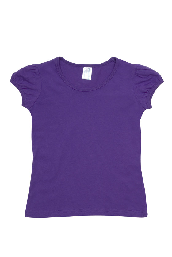Girls Short Puff Sleeve T-Shirt