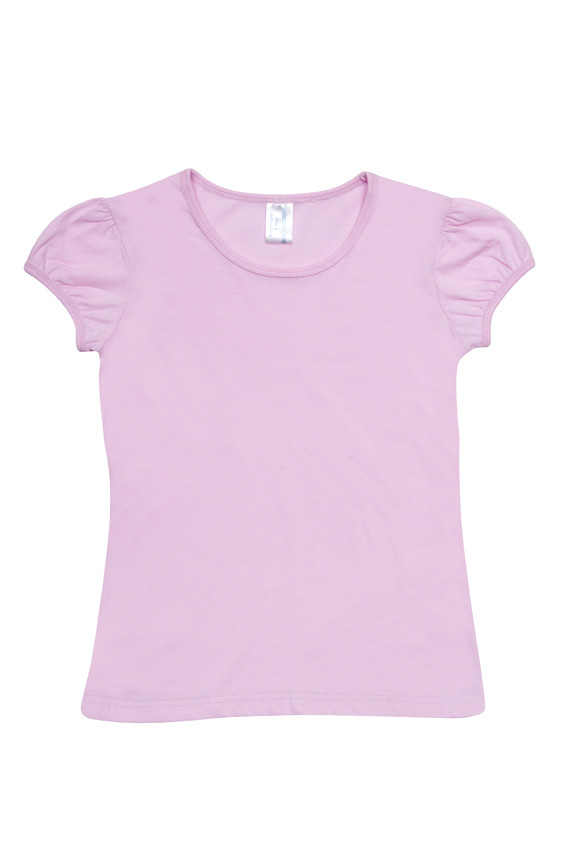 Girls Short Puff Sleeve T-Shirt