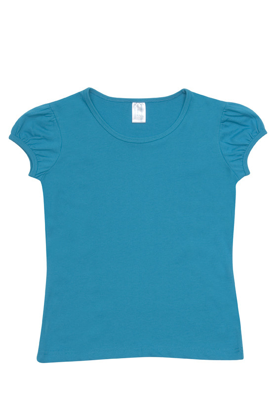 Girls Short Puff Sleeve T-Shirt