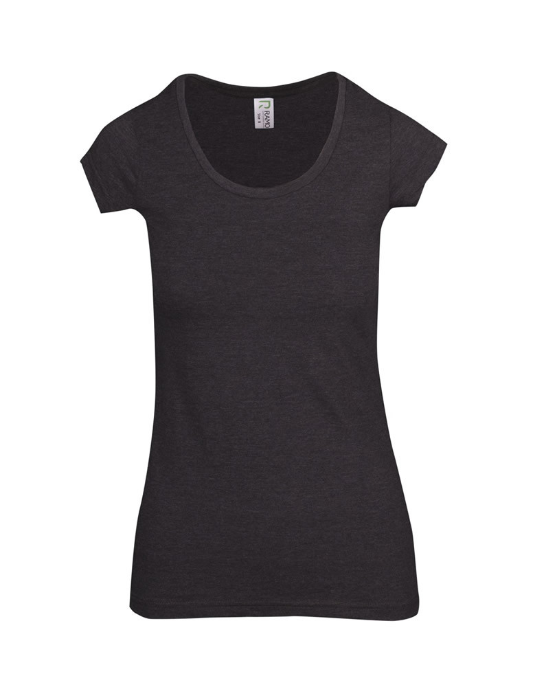 Ladies Marl Scoop Neck T-Shirt