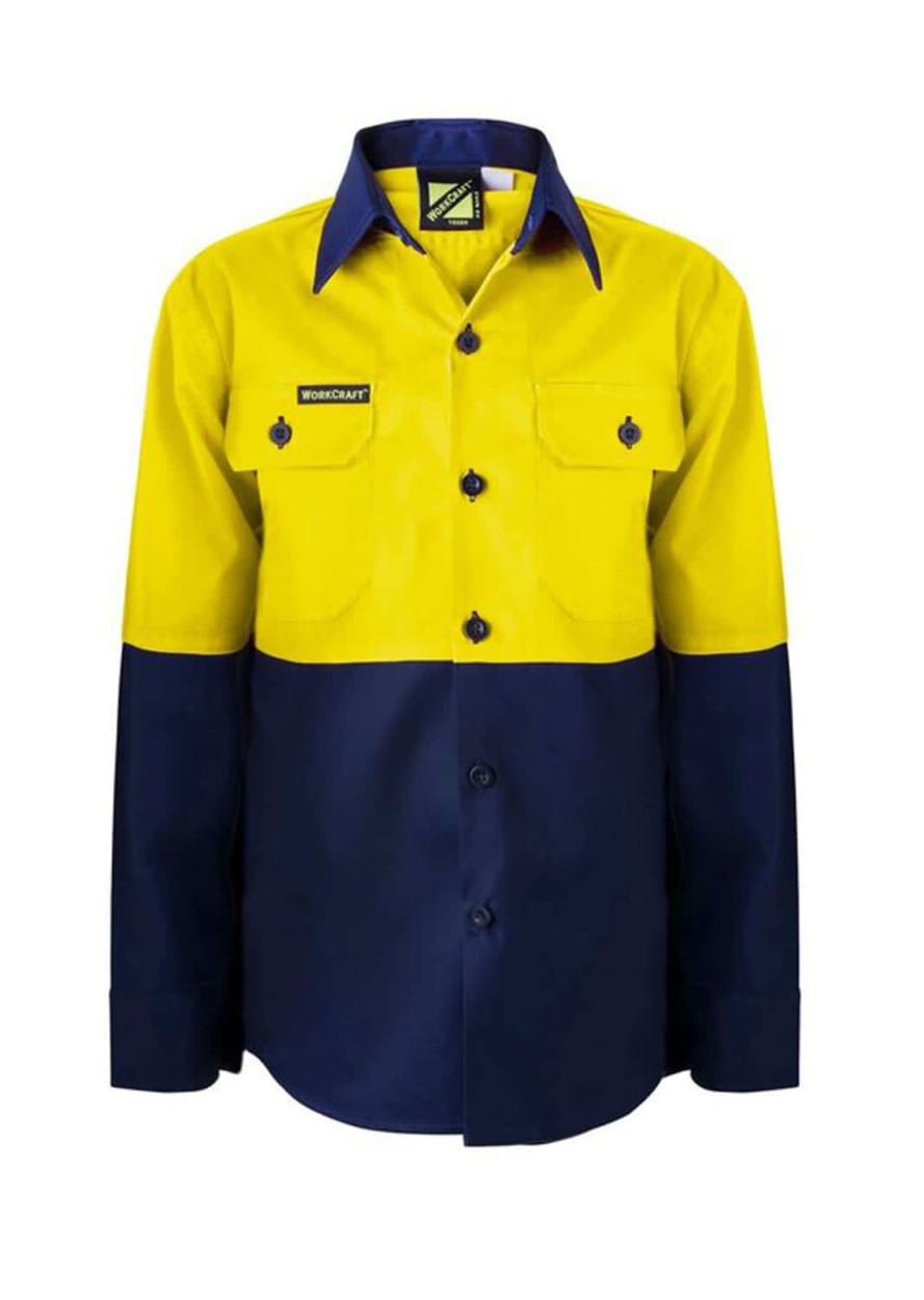 Kids Hi Vis Cotton Shirt-Ls