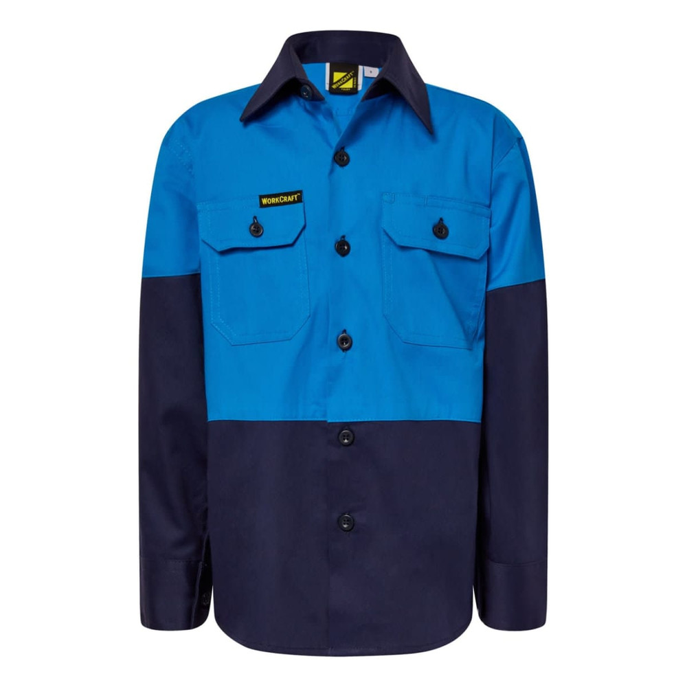 Kids Hi Vis Cotton Shirt-Ls || 74-WSK128