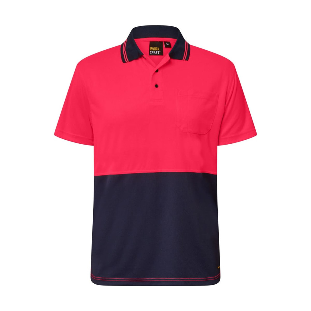 Hivis Two Tone Polo Pocket- Ss