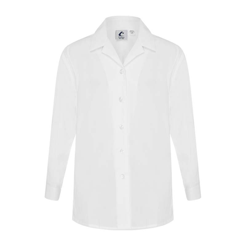 Long Sleeve Blouse with Revere Collar