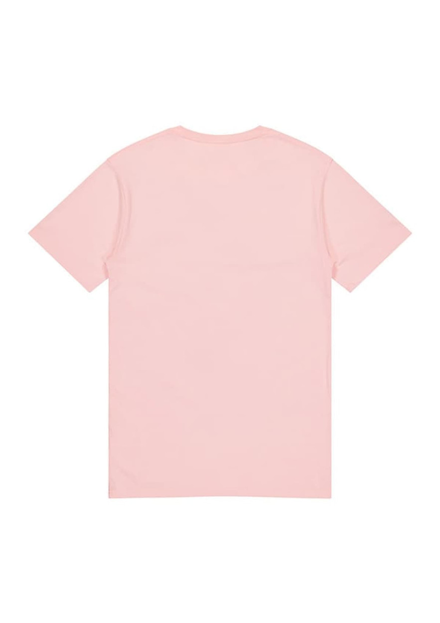 A pink short sleeve T-shirt with a simple design and no visible logos or text.