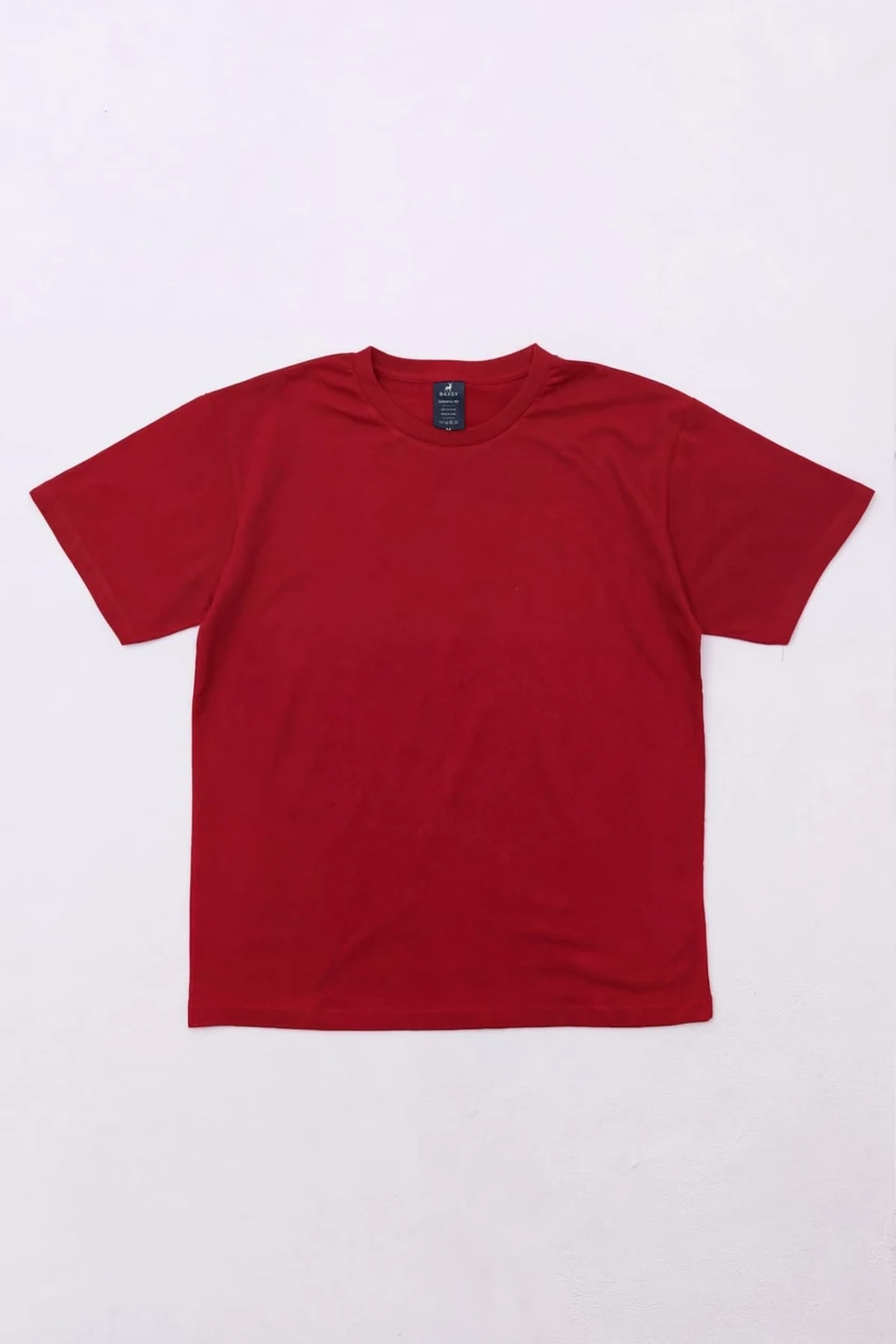 A red singlet shirt featuring a logo, displayed flat on a light background.