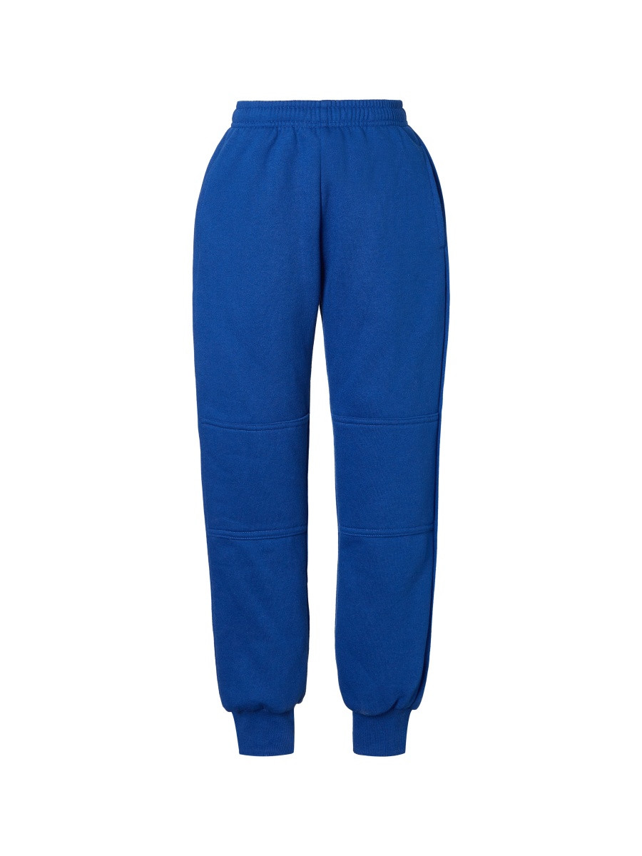 Double Knee Fleece Track Pants with Ribbed Cuffs