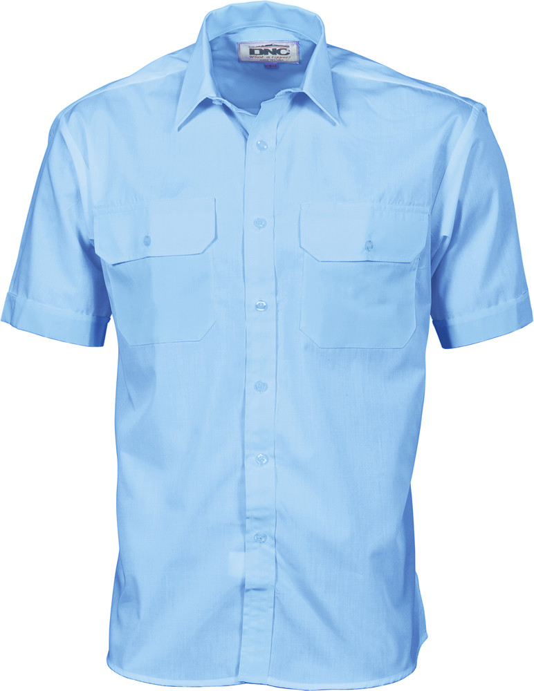 Polyester Cotton Work Shirt - Short Sleeve