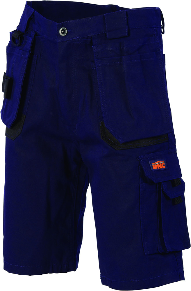 Duratex Cotton Duck Weave Tradies Cargo Shorts - with twin holster tool pocket
