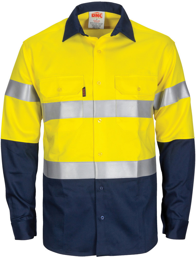 Patron Saint Flame Retardant 2 Tone Closed Front Cotton Shirt with 3M F/R Tape - L/S