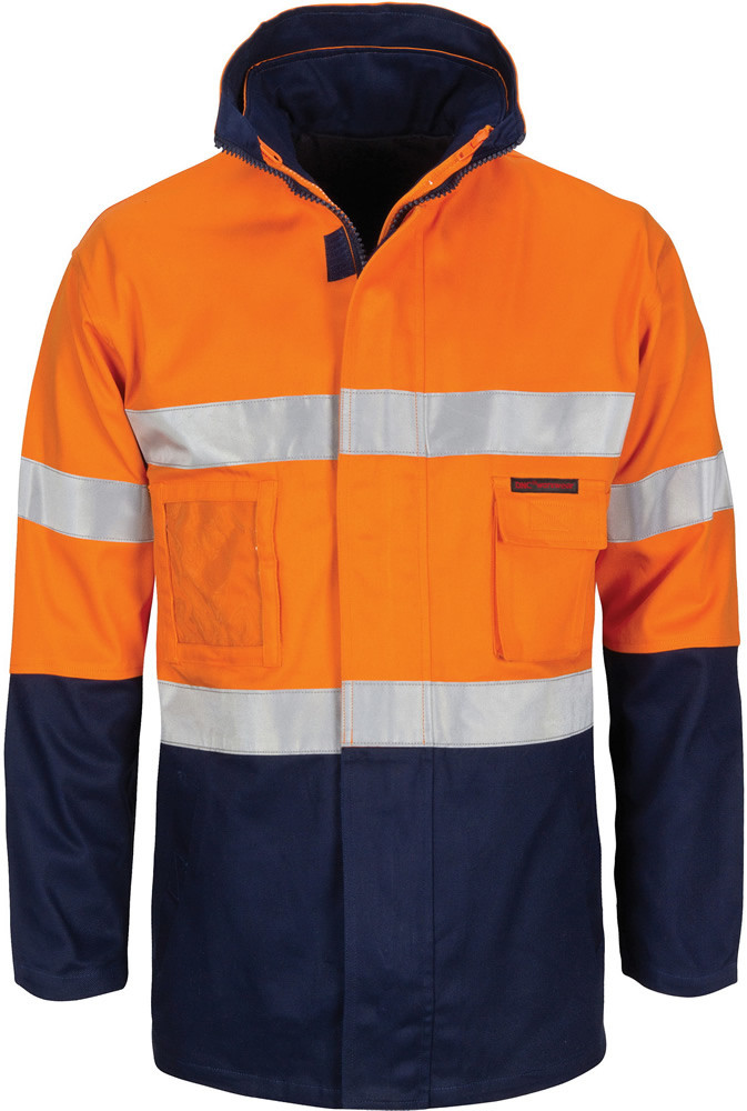 Hi Vis 4 in 1 Cotton Drill Jacket with Generic R/Tape