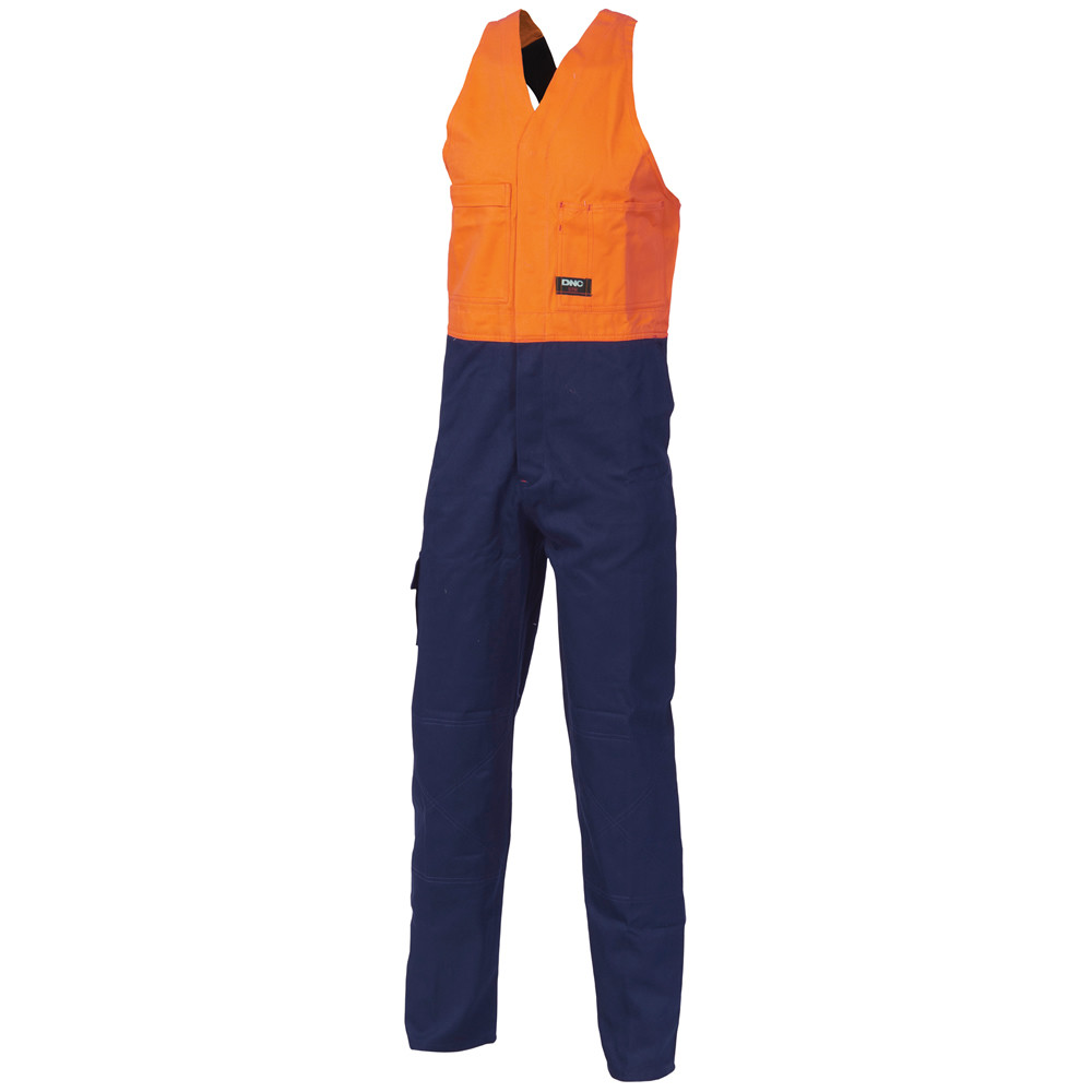 Hi Vis Two Tone Cotton Action Back Overall